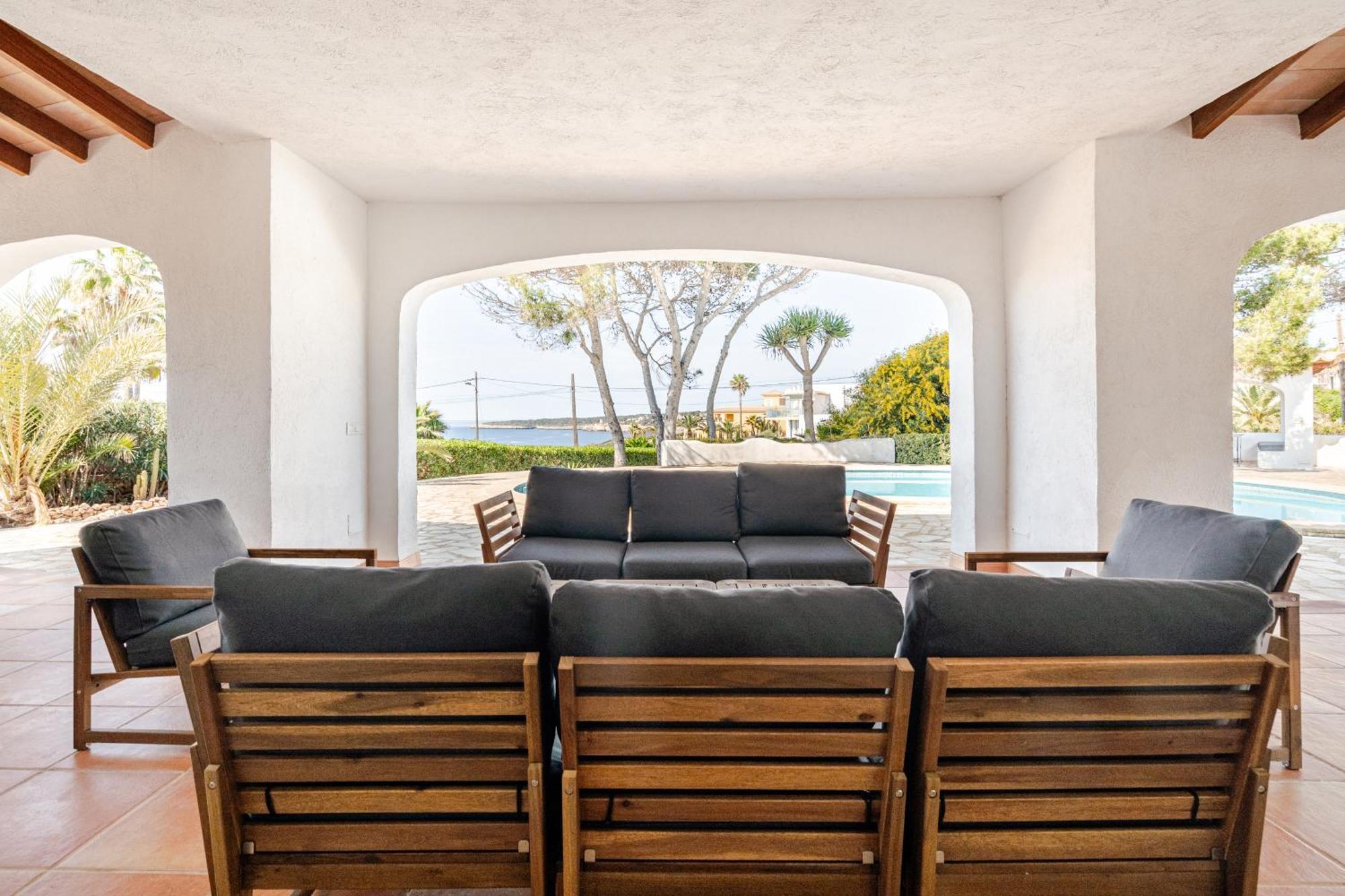 Gigantische Villa Mit Meerblick, Panoramablick & Pool-Oase Cala Pi  Bagian luar foto