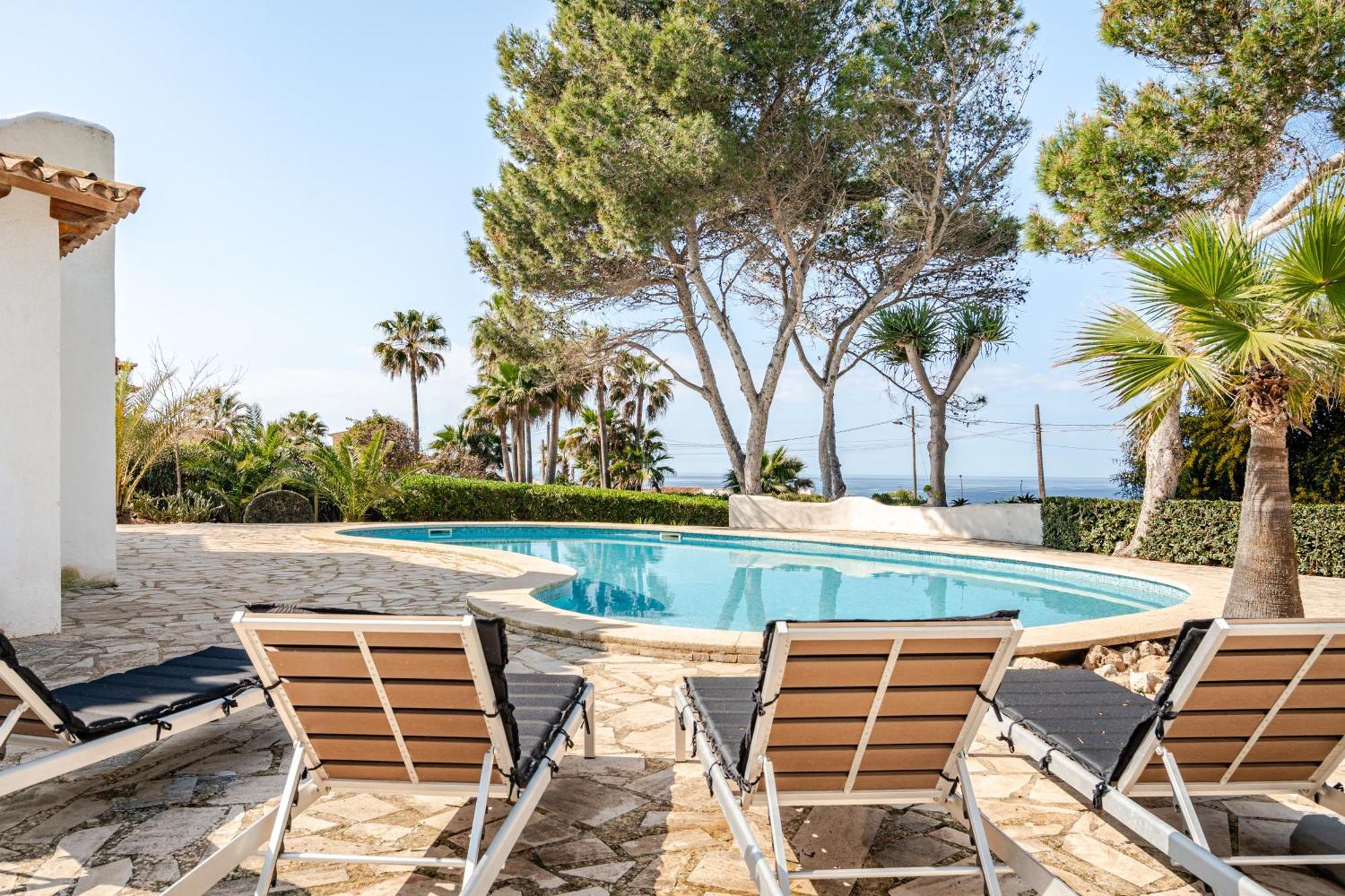 Gigantische Villa Mit Meerblick, Panoramablick & Pool-Oase Cala Pi  Bagian luar foto